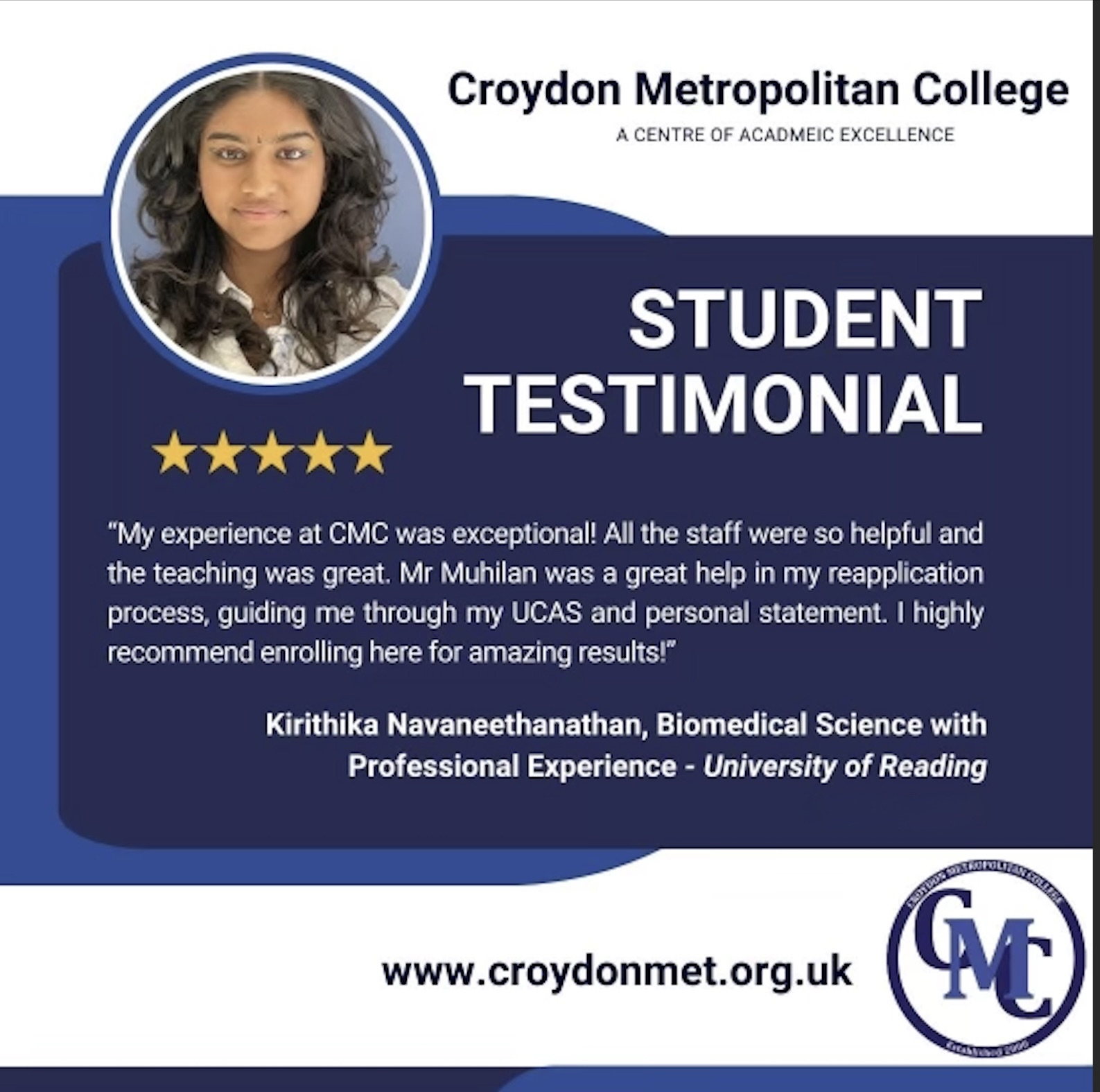 Portrait of Mae, studying at the University of Warwick